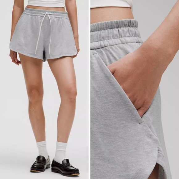 Lululemon Soft Jersey Mid-Rise Curved-Hem Short 3" - Picture 1 of 12